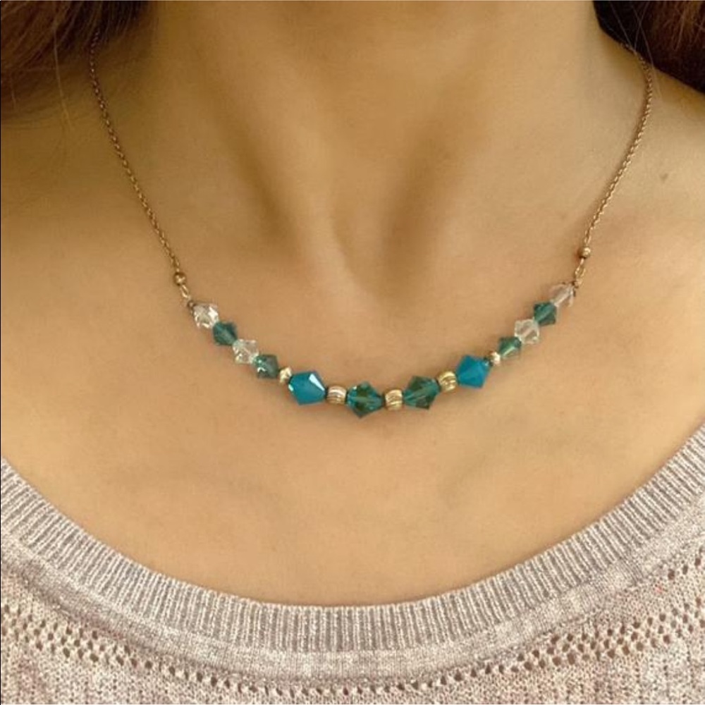 Swarovski crystal and sterling silver necklace